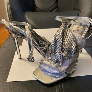 Dazzling Silver Stiletto Heels